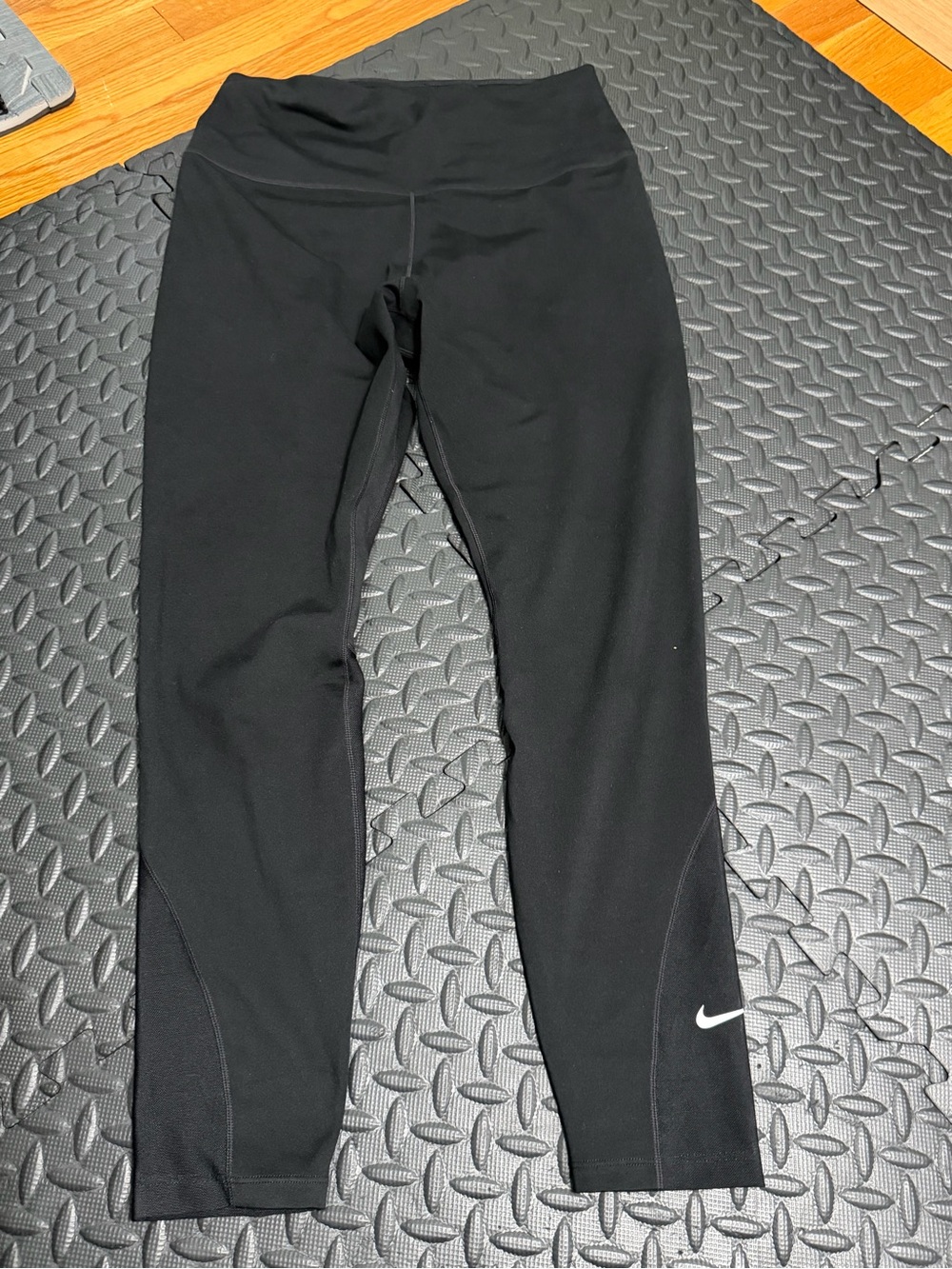 Nike Black Act Leggings with Mesh Panel